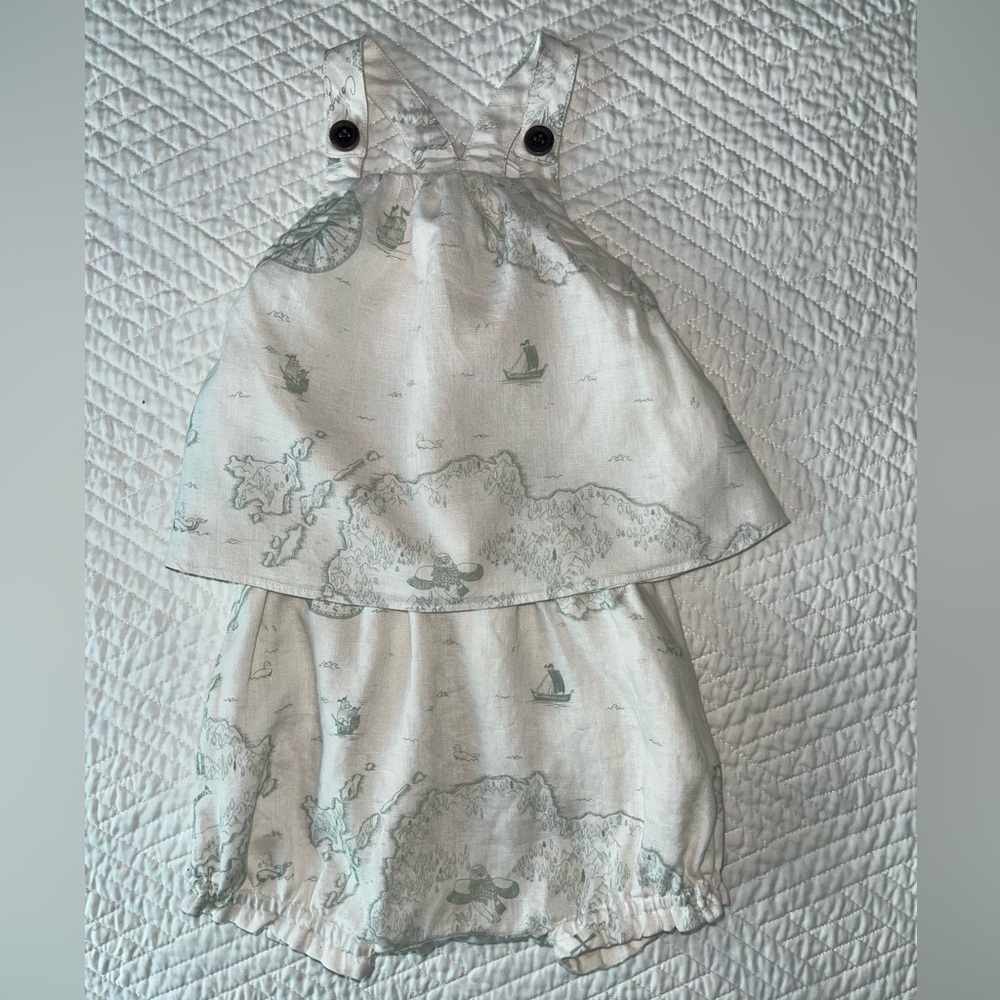 Banana Republic Kids Map Print bloomer and top